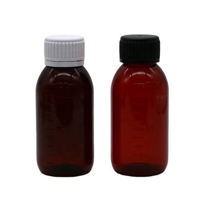 액체 보충용 메이플 시럽을 위한 스크루 캡 100ml PET 스케일 된 병
