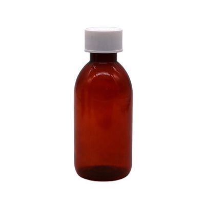 CRC 캡 PET 사각형 비생성 기침 시럽 구강 액체 병 용기 의약품 120ML / 4OZ