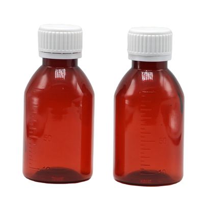 맞춤 로고 의약품 등급 100ml PET 기침 시럽 병