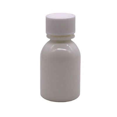 어린이 보호 뚜?? 컨테이너 60ml PE 백색 구강 액체 약 병 기침 시럽