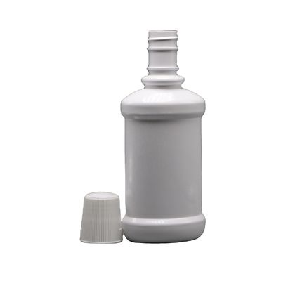 250mL 용량 및 스크린 프린팅으로 된 흰색 긴 목 PET 플라스틱 구강 세척 병