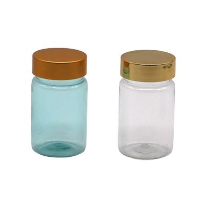 헬스케어 70ML PET 플라스틱 캡슐 알약 병 금 은 캡