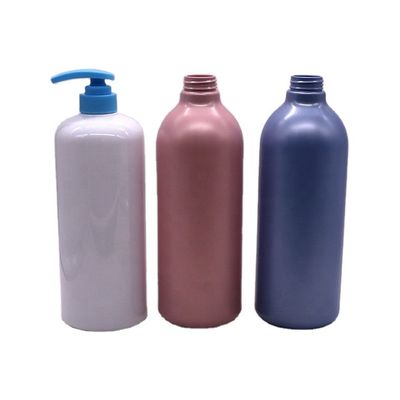 캡 타입 펌프 1000mL 용량 컬러 로션 바디 세척을 위한 둥근 병