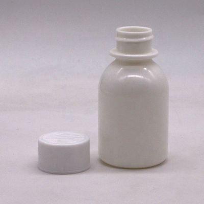 HDPE 플라스틱 타입 60mL/2oz 흰색 불투명 밀폐 된 항 자외선 액체 의약품 용기