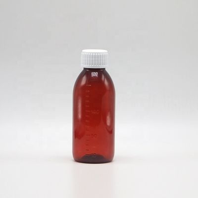 150mL/150cc/5 oz PET 빈 갈색/황색/투명 시럽 병