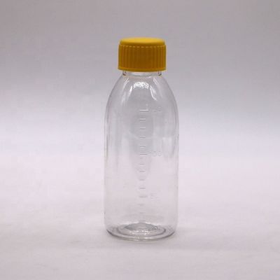 150mL/150cc/5 oz PET 빈 갈색/황색/투명 시럽 병