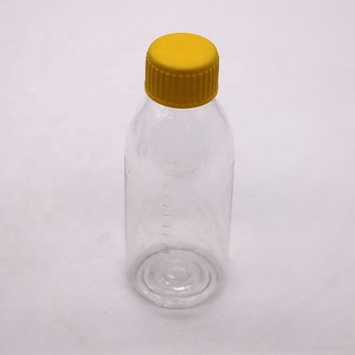 150mL/150cc/5 oz PET 빈 갈색/황색/투명 시럽 병