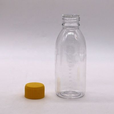 150mL/150cc/5 oz PET 빈 갈색/황색/투명 시럽 병