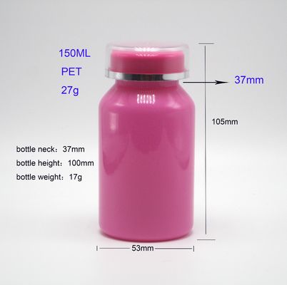 사용자 지정 로고 150mL PET 플라스틱 병 산업 표면 포장 및 알약