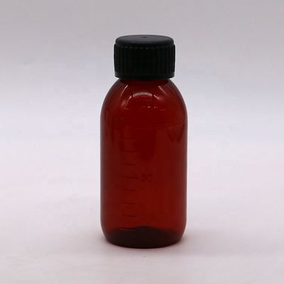 액체 보충용 메이플 시럽을 위한 스크루 캡 100ml PET 스케일 된 병