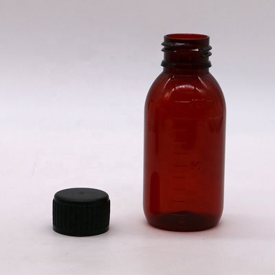 액체 보충용 메이플 시럽을 위한 스크루 캡 100ml PET 스케일 된 병