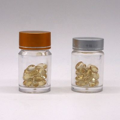 약국 의약품 태블릿 용기 30mL 이중층 PS 플라스틱 병 알루미늄 뚜?? 과 함께