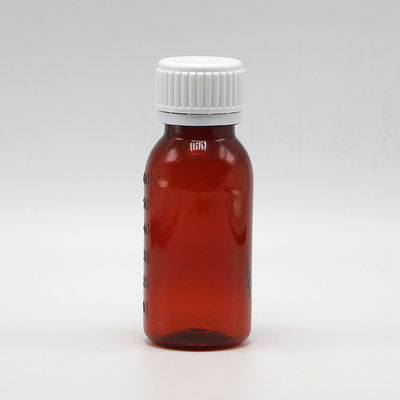 오일 윤활기 저장 용기 위해 변조 방지 캡 PET 2OZ 60ml 기침 시럽 병
