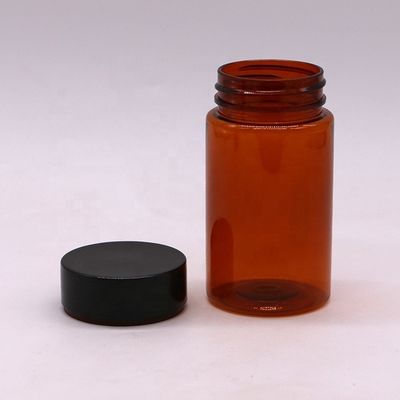 120ml PET 앰버 컬러 둥근 모양의 플라스틱 주문형 알약 병