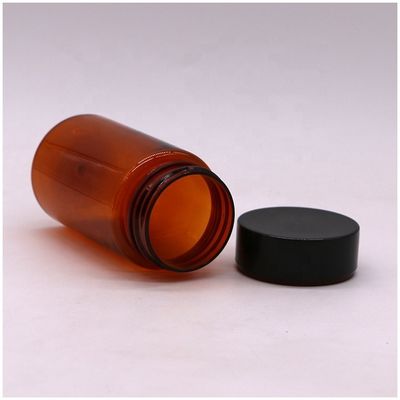 120ml PET 앰버 컬러 둥근 모양의 플라스틱 주문형 알약 병