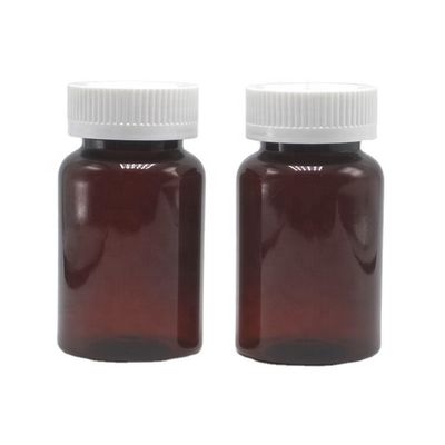120mL 4oz 투명 앰버 알약 컨테이너와 캡을 가진 보충제를 안전하게 보관하십시오.