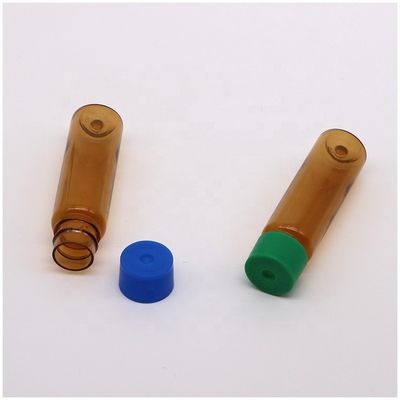 안전 모자 10ML PET 식품 등급 앰버 플라스틱 병 구강 액체 의약품 목걸이 재료 PET 둥근 모양
