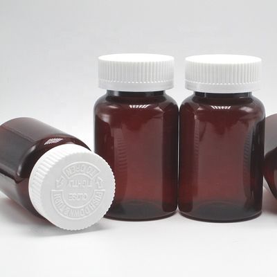 120mL 4oz 투명 앰버 알약 컨테이너와 캡을 가진 보충제를 안전하게 보관하십시오.