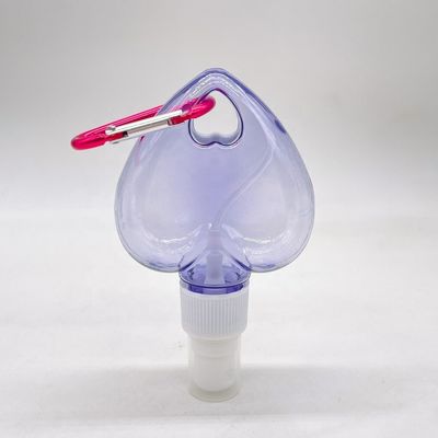 PET 심장 / 잎 모양 플라스틱 스프레이 병과 매달린 키 체인 목걸이 재료 PET