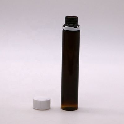 식품 등급 25ml/25cc 슬림 부드러운 앰버/커피 플라스틱 구강 액체 병
