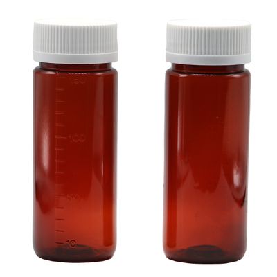 스크루 CAP 150ml 브라운 PET 병 플라스틱 액체 보충제 및 어린이 안전 뚜??