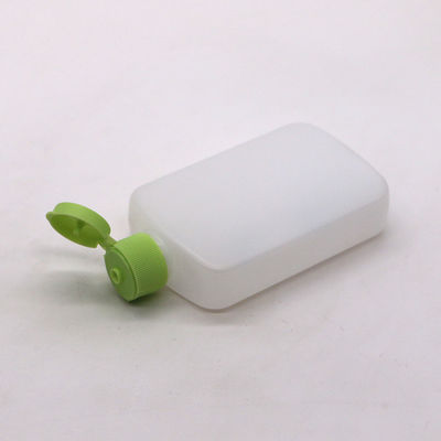 120ml HDPE 평면 사각형 화장품 병 사용자 지정 색상과 나선형 플립 오버 뚜??