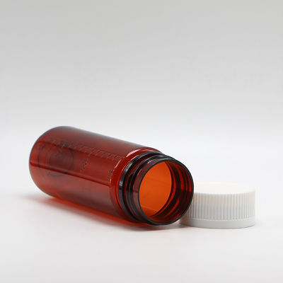 스크루 CAP 150ml 브라운 PET 병 플라스틱 액체 보충제 및 어린이 안전 뚜??
