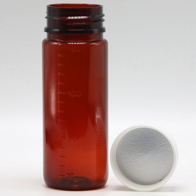 스크루 CAP 150ml 브라운 PET 병 플라스틱 액체 보충제 및 어린이 안전 뚜??