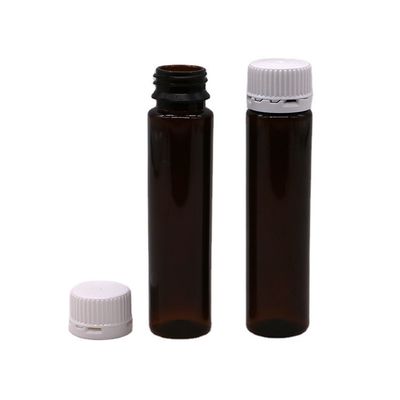 20ML/20CC 슬림 부드러운 앰버 플라스틱 구강 액체 병