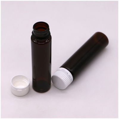 20ML/20CC 슬림 부드러운 앰버 플라스틱 구강 액체 병