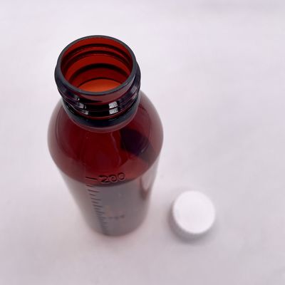 200cc 오발 앰버 처방 약국 병 약국 보관용 PET 액정 약품