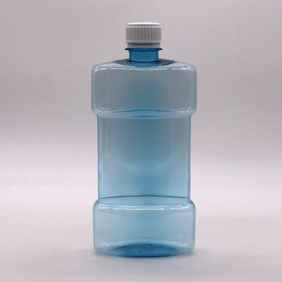 스크린 프린팅 500ml PET 독특한 모양 액체 구강 세척 스크루 캡과 플라스틱 병
