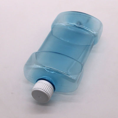 스크린 프린팅 500ml PET 독특한 모양 액체 구강 세척 스크루 캡과 플라스틱 병