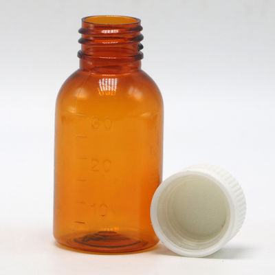 GMP 제약 30ml PET 앰버 플라스틱 액체 병