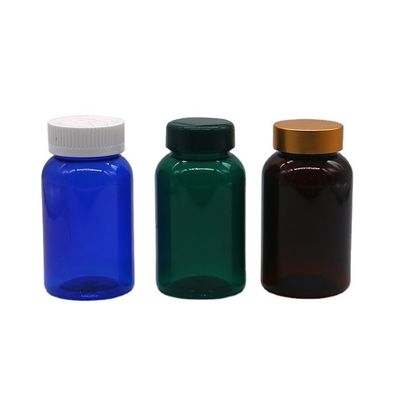 산업용 160ML PET 럭셔리 골든 캡 플라스틱 병 물고기 기름/캡슐/약/꿀