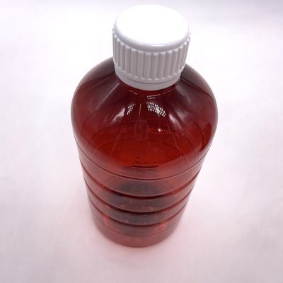 500cc PET 플라스틱 실린더 병 액체 보충 약 500mL/16.9oz 둥근 모양