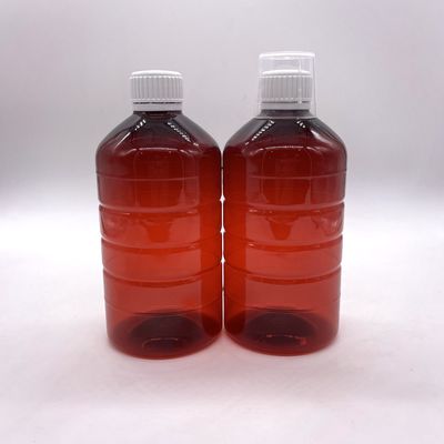 500cc PET 플라스틱 실린더 병 액체 보충 약 500mL/16.9oz 둥근 모양