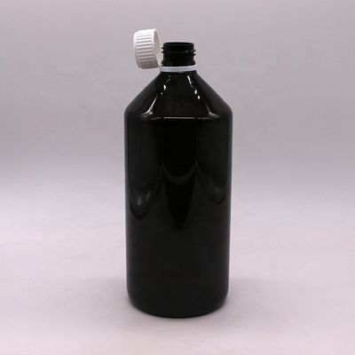 액체 의약품 1000ml 다크 브라운 투명 PET 플라스틱 병