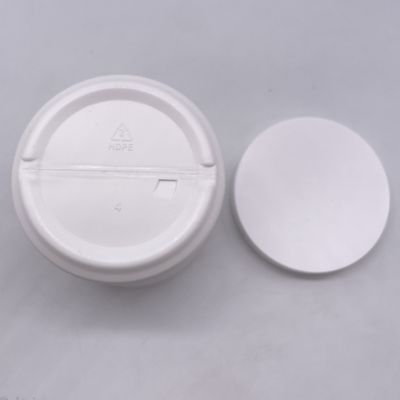 자외선 방지 350ml HDPE 물질 화장품 크림용 플라스틱 항아리 사용자 정의 로고 흰색
