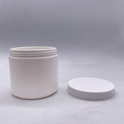 자외선 방지 350ml HDPE 물질 화장품 크림용 플라스틱 항아리 사용자 정의 로고 흰색