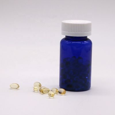 2OZ/60ml/CC 스크루 캡처가 있는 푸른 플라스틱 캡슐 병 PET 물질 32mm 목 크기