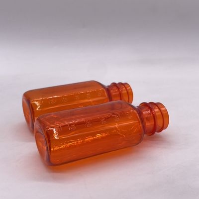 정확한 용량 2OZ 플라스틱 약병 병 어린이 보호 캡과 측정 척도