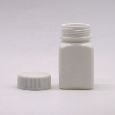 작은 용량 50cc HDPE 비생성 정사각형 플라스틱 병