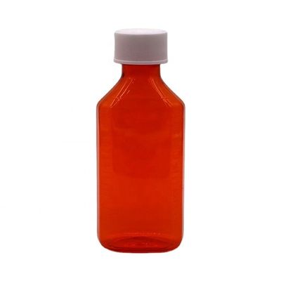 100ml PET 앰버/오렌지 메이플 기침 시럽 CRC 캡과 열 밀폐가 있는 구강 액체 병