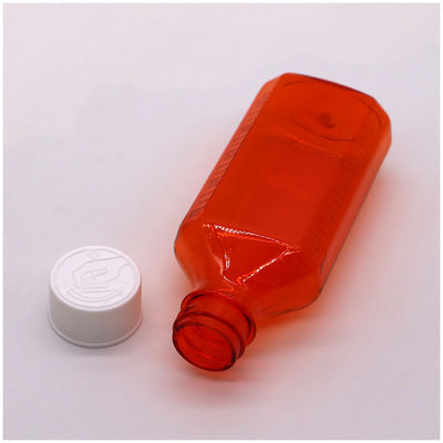 100ml PET 앰버/오렌지 메이플 기침 시럽 CRC 캡과 열 밀폐가 있는 구강 액체 병
