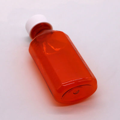 100ml PET 앰버/오렌지 메이플 기침 시럽 CRC 캡과 열 밀폐가 있는 구강 액체 병