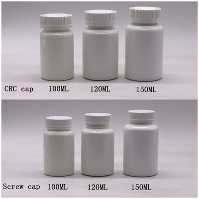 4OZ 120ML HDPE 흰색 검은색 빈 플라스틱 약 병 알약 비타민 캡슐 제조