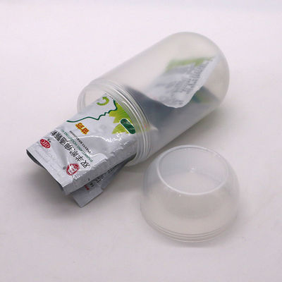 맞춤형 500ML PP 캡슐 모양 플라스틱 식품 저장 용기 나사 캡과 함께
