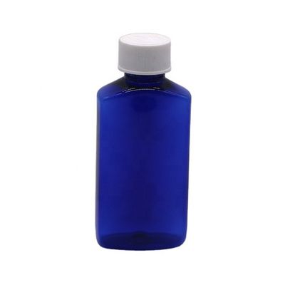 기본 재료 PET 120ML 평면 비생성 기침 시럽 구강 액체 병 어린이 안전 모자