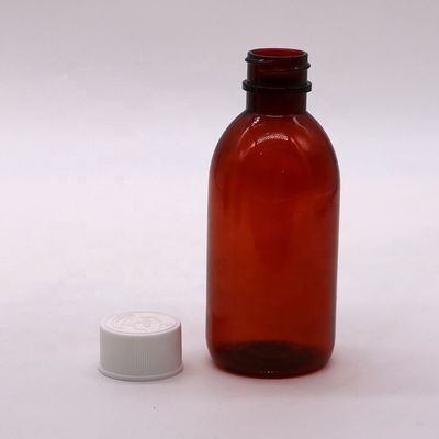 CRC 캡 PET 사각형 비생성 기침 시럽 구강 액체 병 용기 의약품 120ML / 4OZ